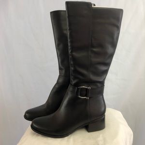 Naturalizer Dempsey Black Leather Tall Boots Women’s US 10W New In Box
